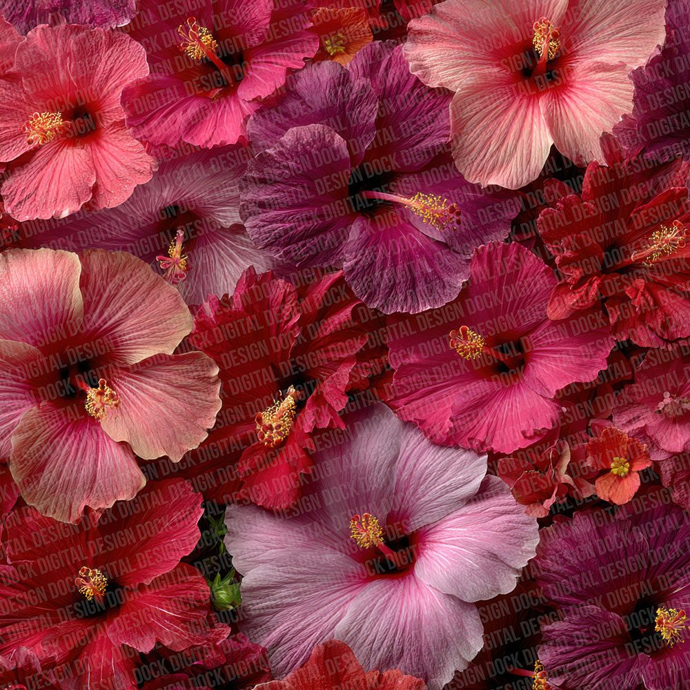Hibiscus Overhead Fill Digital Paper Pack (DDD002014)