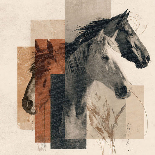 Horse Open Field Moodboard Digital Paper Pack (DDD002034)