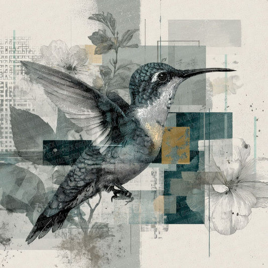Hummingbird Light Moodboard Digital Paper Pack (DDD002041)
