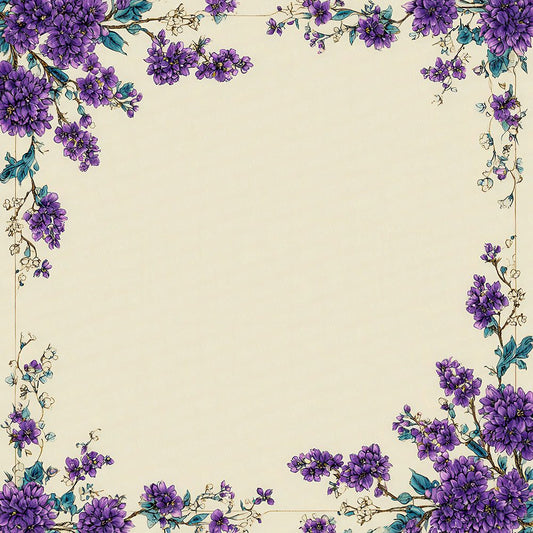 Hyacinth Nowruz Border Digital Paper Pack (DDD002046)