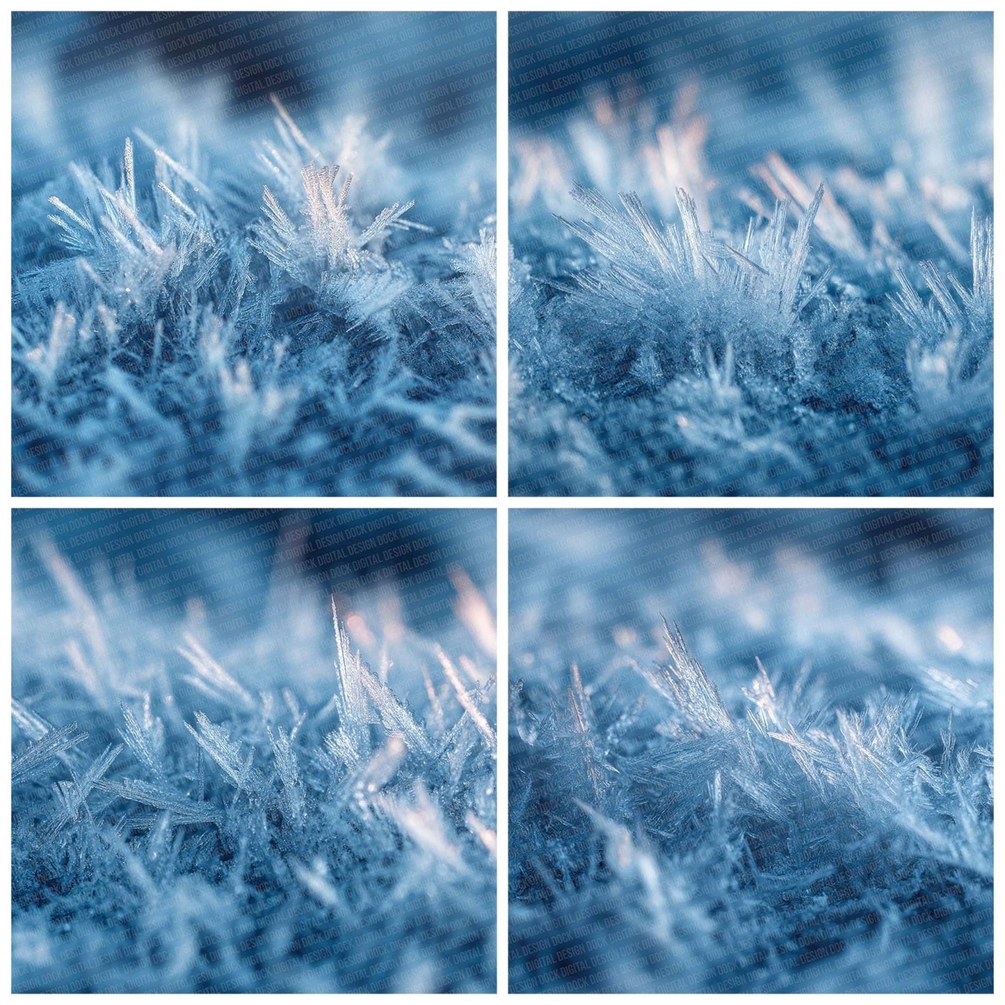 Ice Crystals Light Blue Texture Digital Paper Pack (DDD002050)