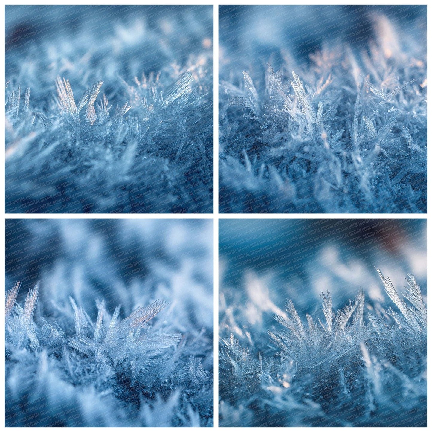Ice Crystals Light Blue Texture Digital Paper Pack (DDD002050)