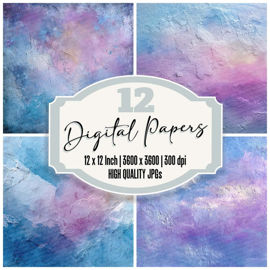 Ice Lilac Fade Digital Paper Pack (DDD002053)