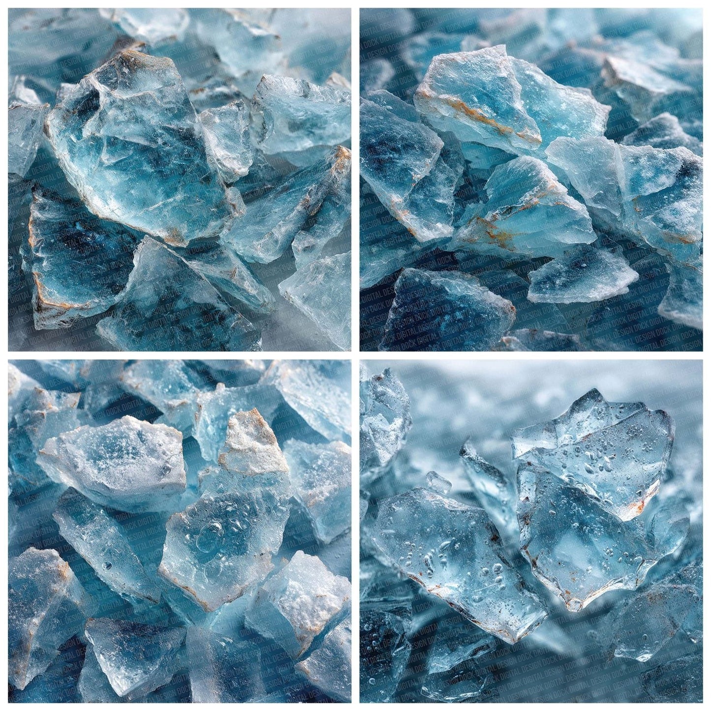 Ice Shard Texture Digital Paper Pack (DDD002055)
