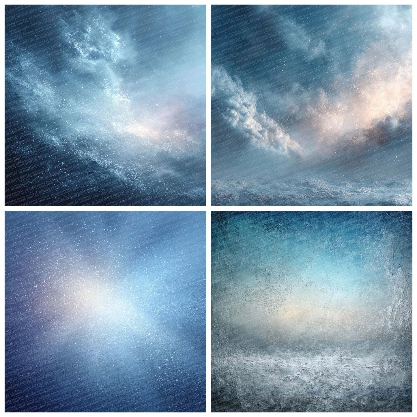 Icy Mist Winter Background Digital Paper Pack (DDD002058)