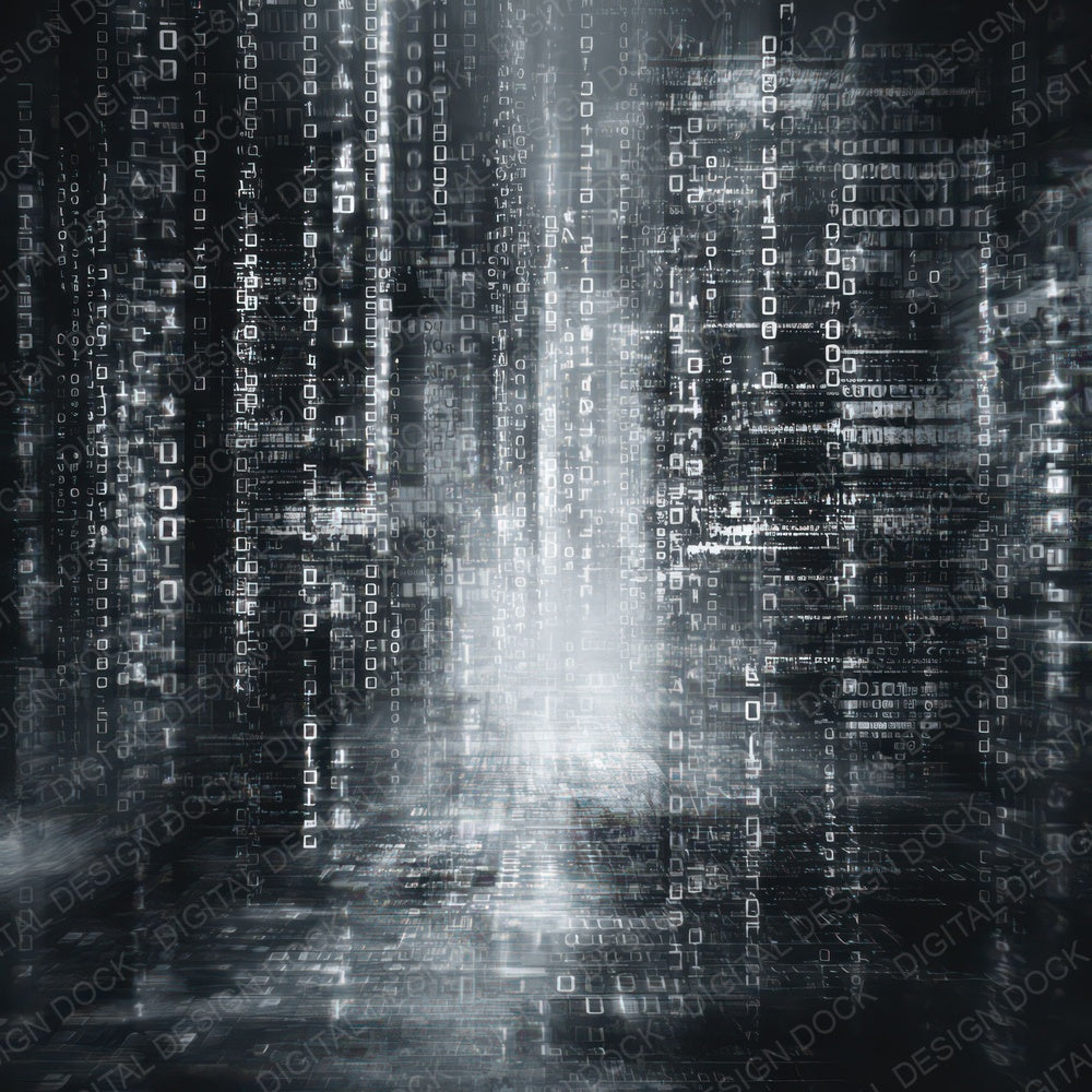 Immersive Binary Code Digital Paper Pack (DDD007920)