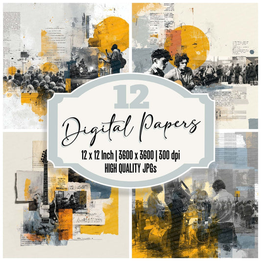 Indie Gig Moodboard Digital Paper Pack (DDD002062)