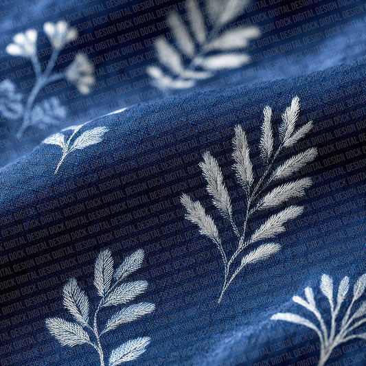 Indigo Botanical Stitch Digital Paper Pack (DDD002064)
