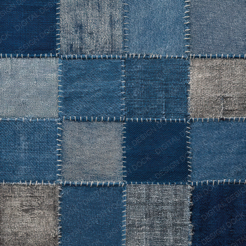 Indigo Denim Stitching Digital Paper Pack (DDD008139)
