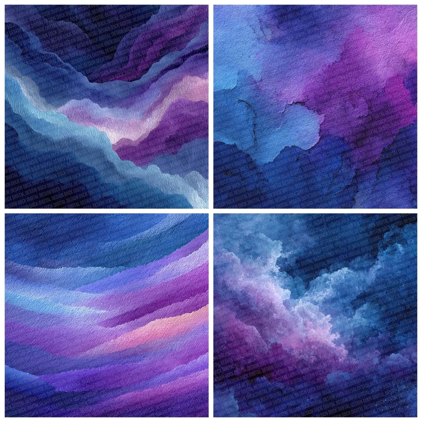 Indigo Pulse Wash Digital Paper Pack (DDD002074)
