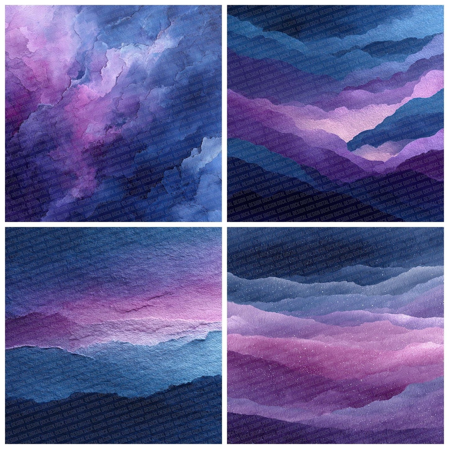 Indigo Pulse Wash Digital Paper Pack (DDD002074)