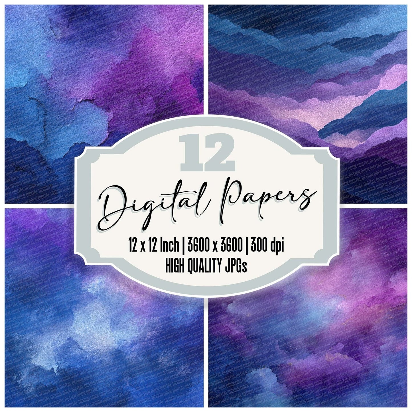 Indigo Pulse Wash Digital Paper Pack (DDD002074)