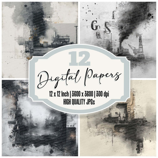 Industrial Tear Mix Digital Paper Pack (DDD002085)