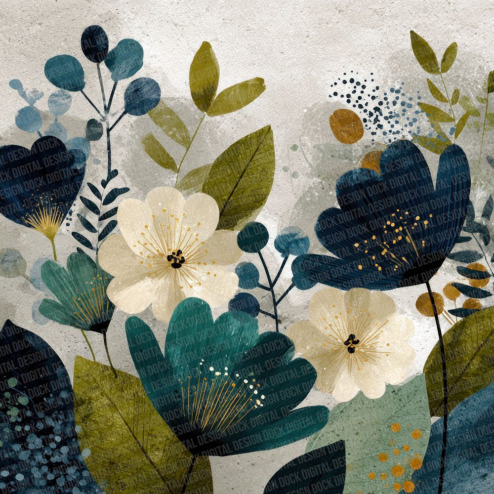Ink Brush Botanicals Digital Paper Pack (DDD002092)