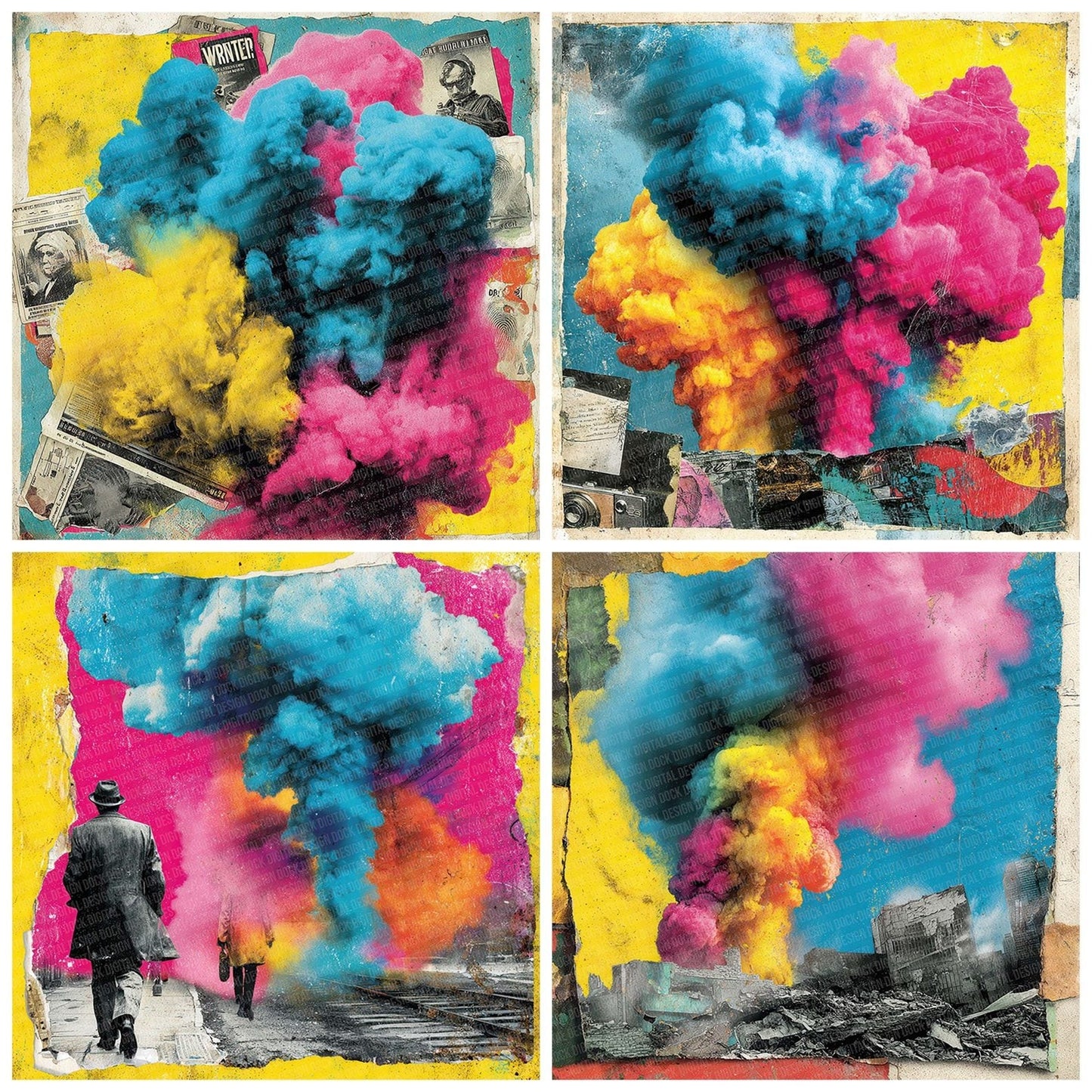 Ink Explosion Print Digital Paper Pack (DDD002101)