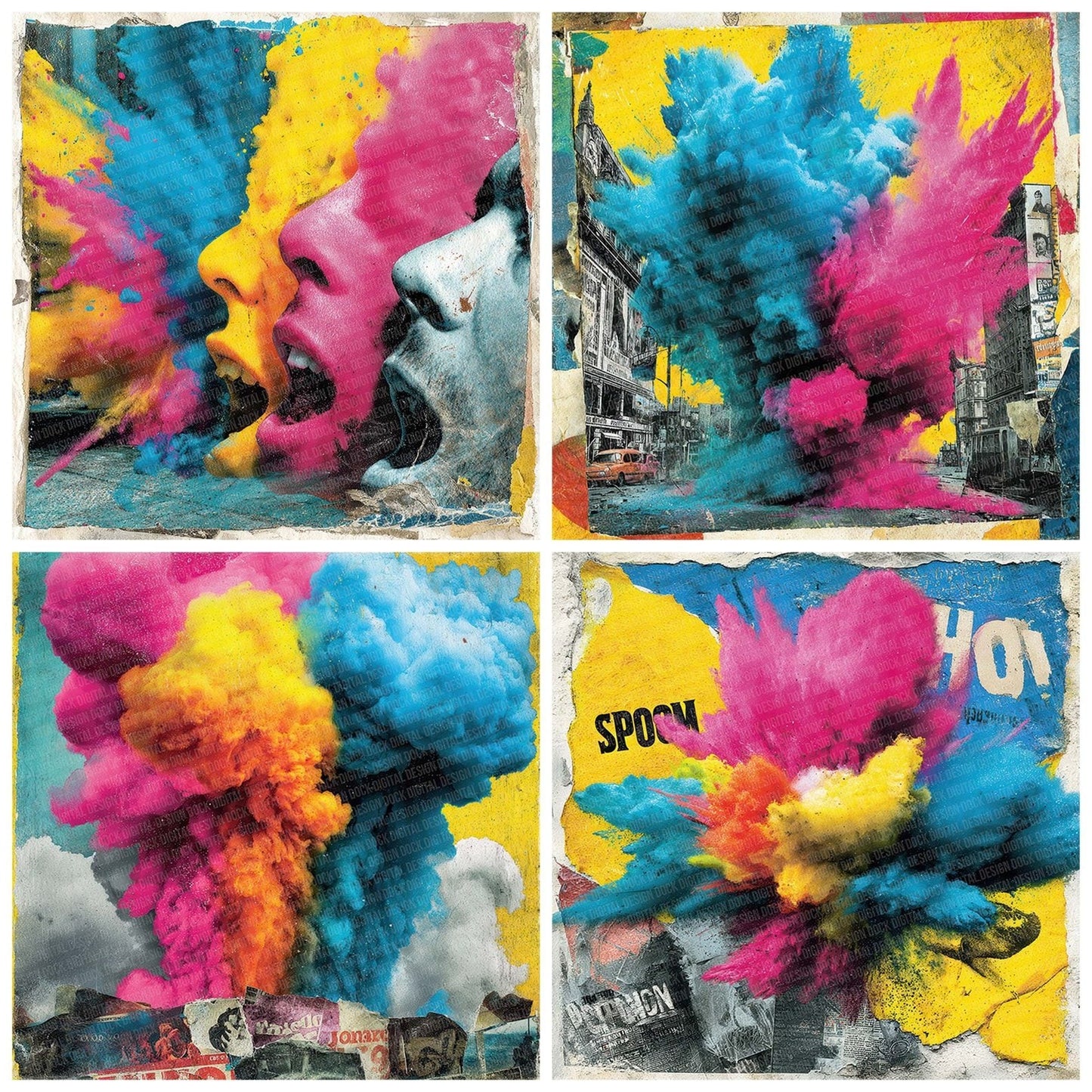 Ink Explosion Print Digital Paper Pack (DDD002101)