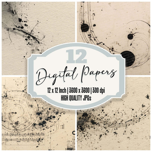 Ink Music Notation Digital Paper Pack (DDD002115)