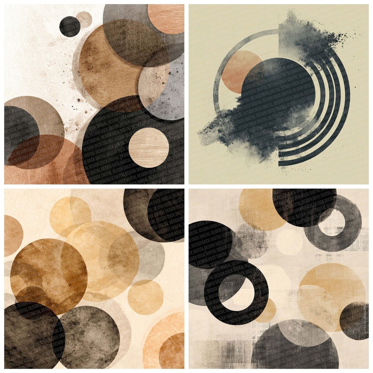 Ink Offwhite Background Digital Paper Pack (DDD002118)
