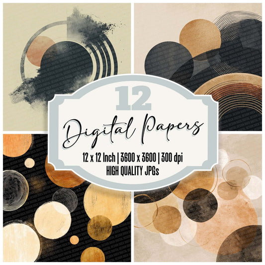 Ink Offwhite Background Digital Paper Pack (DDD002118)