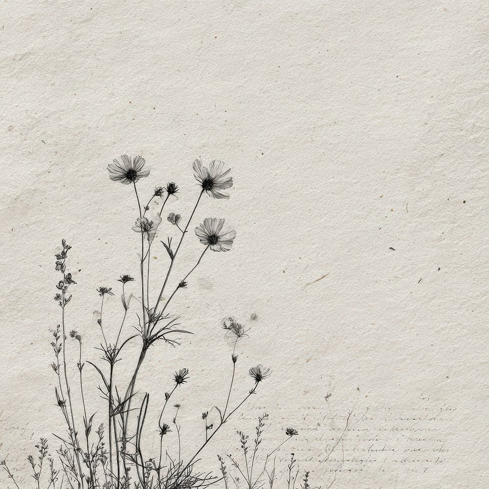 Ink Sketch Wildflowers Digital Paper Pack (DDD002125)