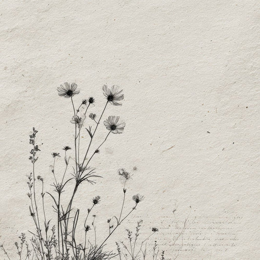 Ink Sketch Wildflowers Digital Paper Pack (DDD002125)