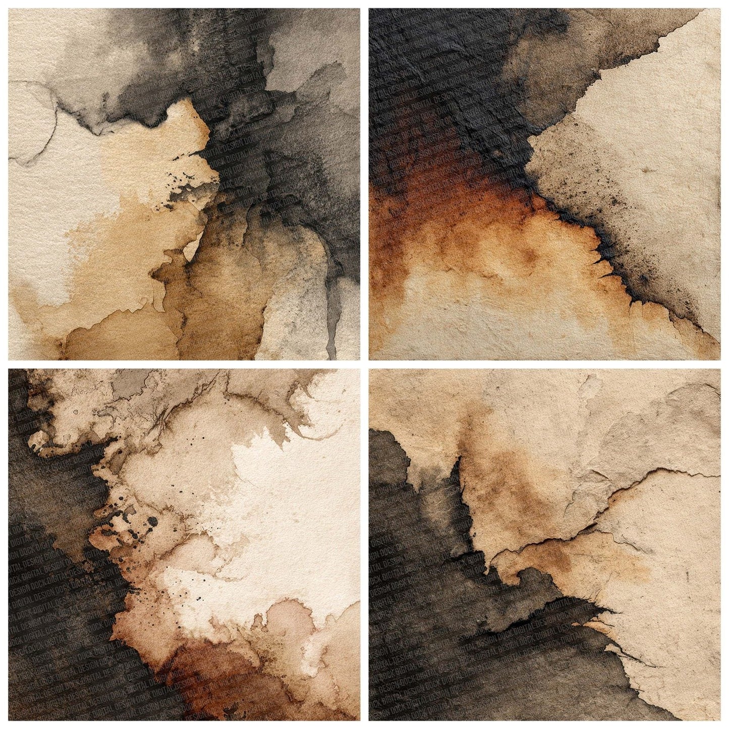 Ink Walnut Fade Digital Paper Pack (DDD002136)