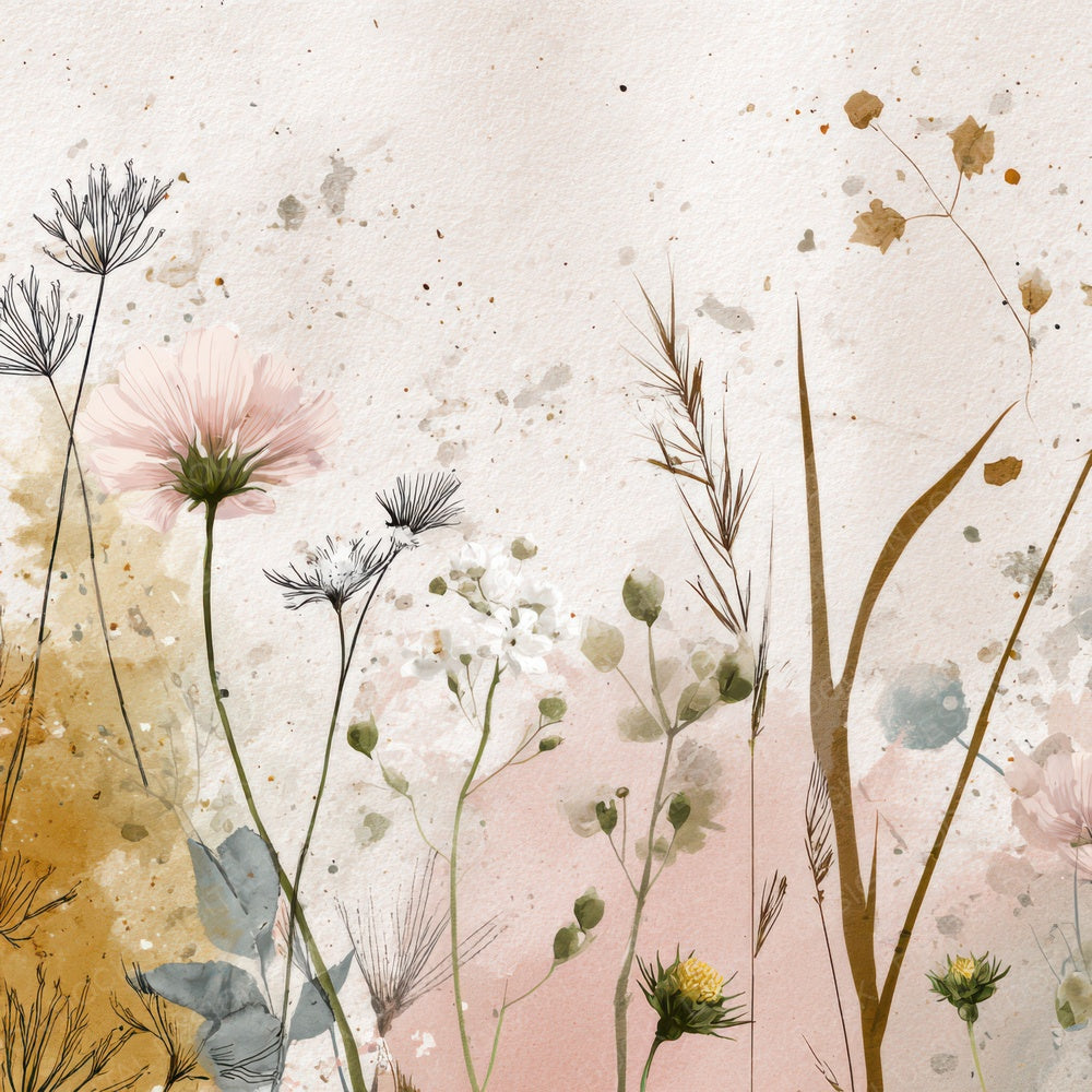Ink Wildflower Paper Digital Paper Pack (DDD008555)