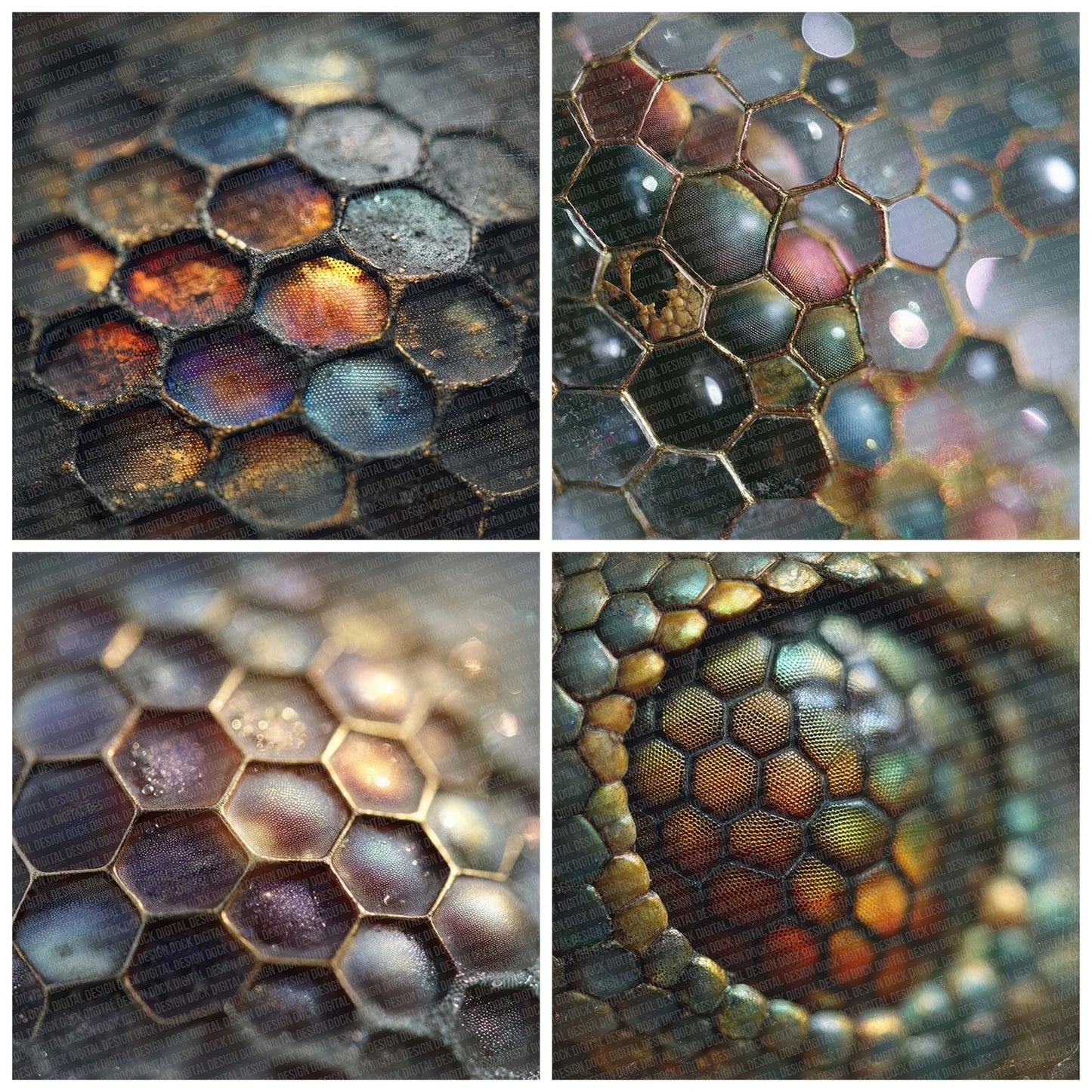 Insect Eye Grid Digital Paper Pack (DDD002143)
