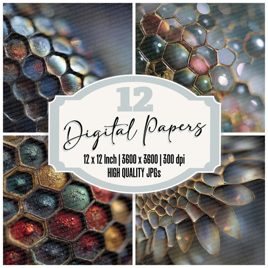Insect Eye Grid Digital Paper Pack (DDD002143)