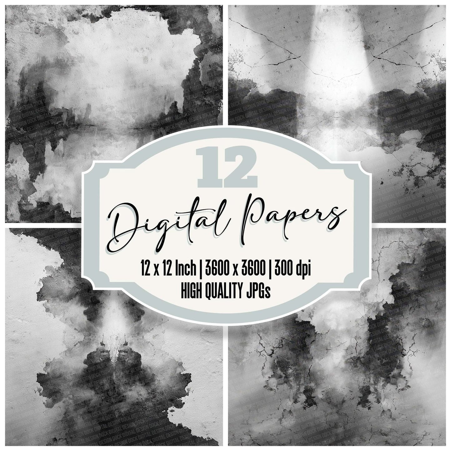 Invert Fog Glitch Digital Paper Pack (DDD002145)