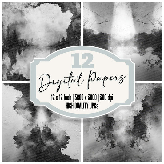 Invert Fog Glitch Digital Paper Pack (DDD002145)