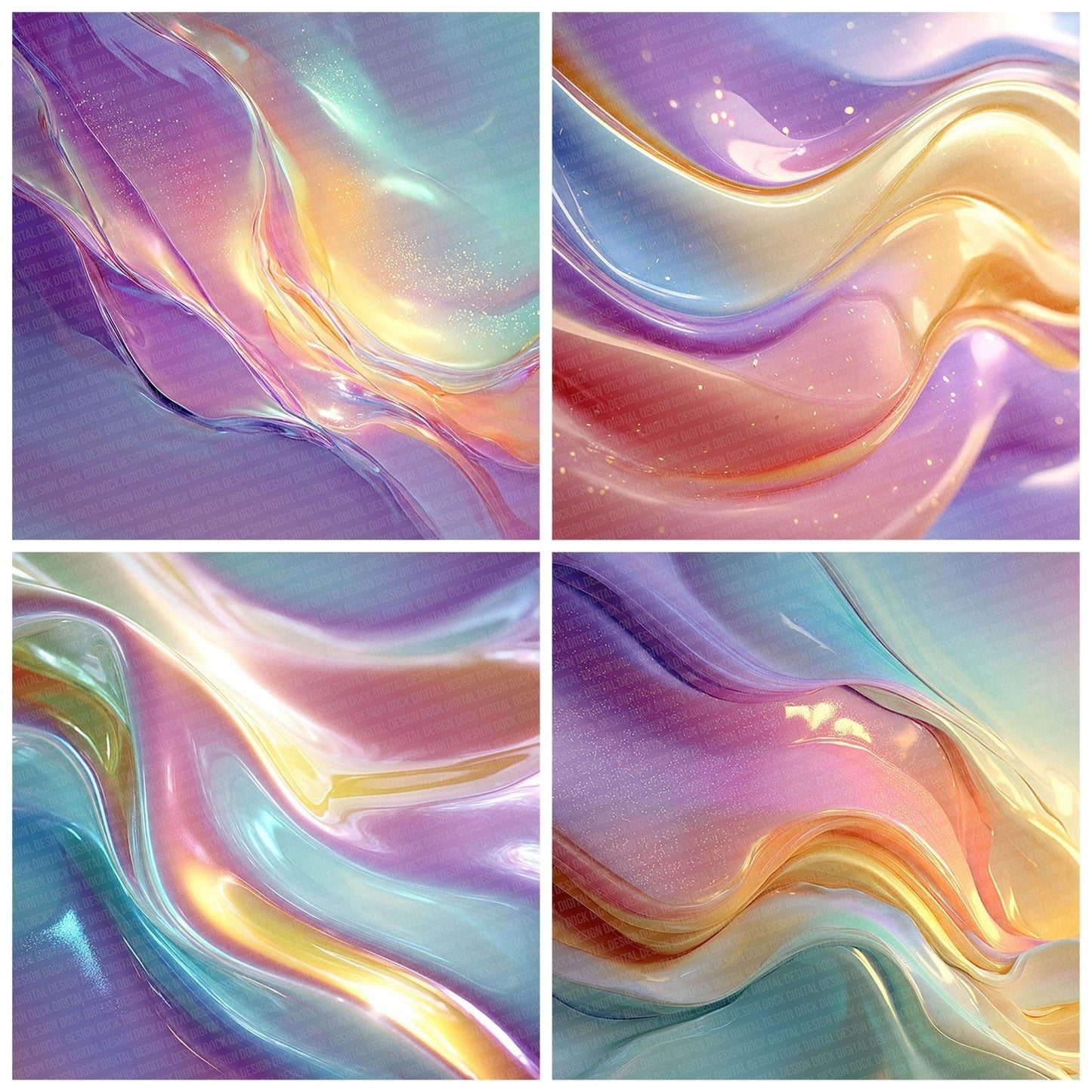 Iridescent Candy Melt Digital Paper Pack (DDD002151)