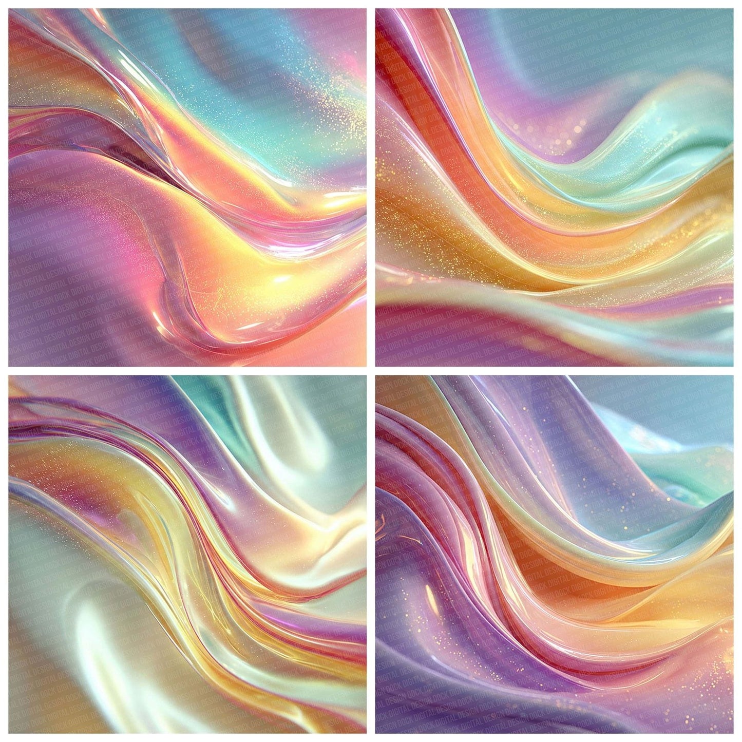 Iridescent Candy Melt Digital Paper Pack (DDD002151)