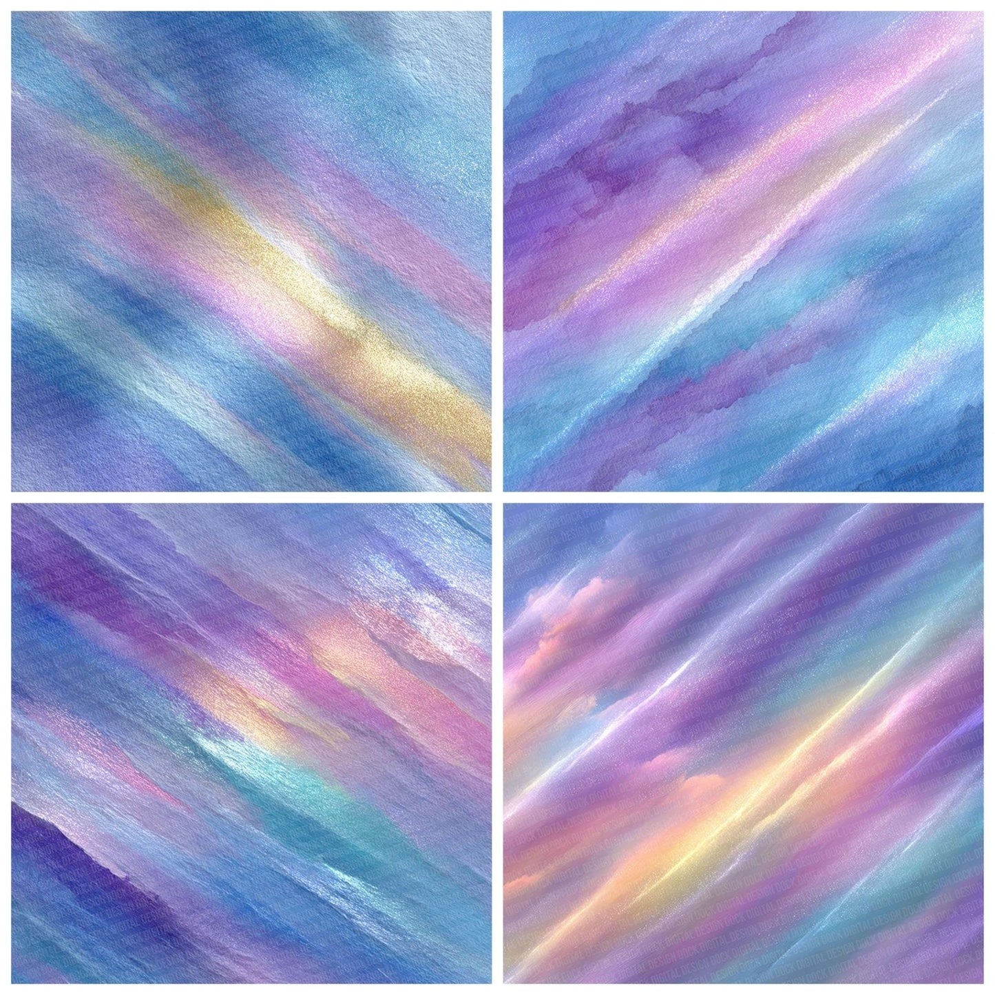 Iridescent Pearl Watercolour Wash Digital Paper Pack (DDD002152)