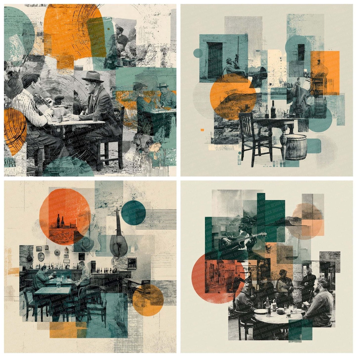 Irish Folk Moodboard Digital Paper Pack (DDD002154)