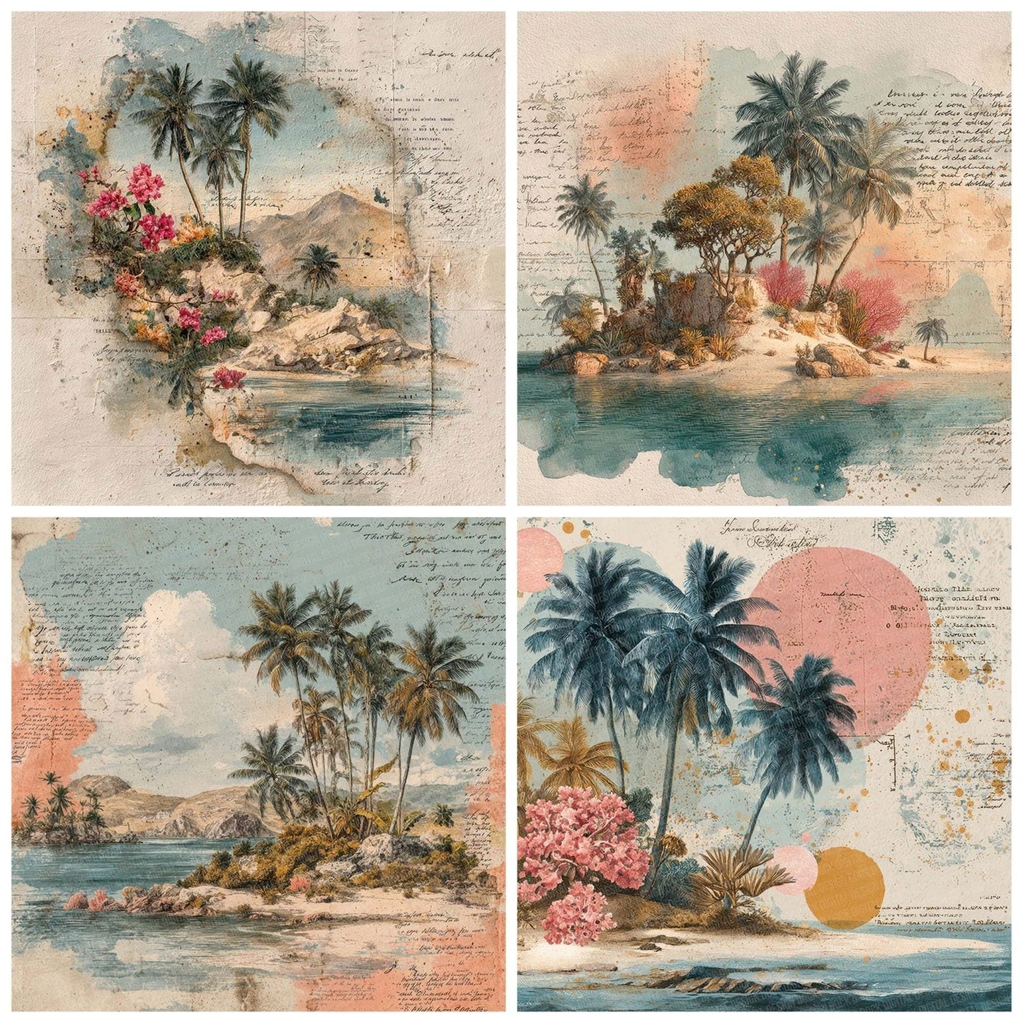 Island Cutout Dream Digital Paper Pack (DDD002158)