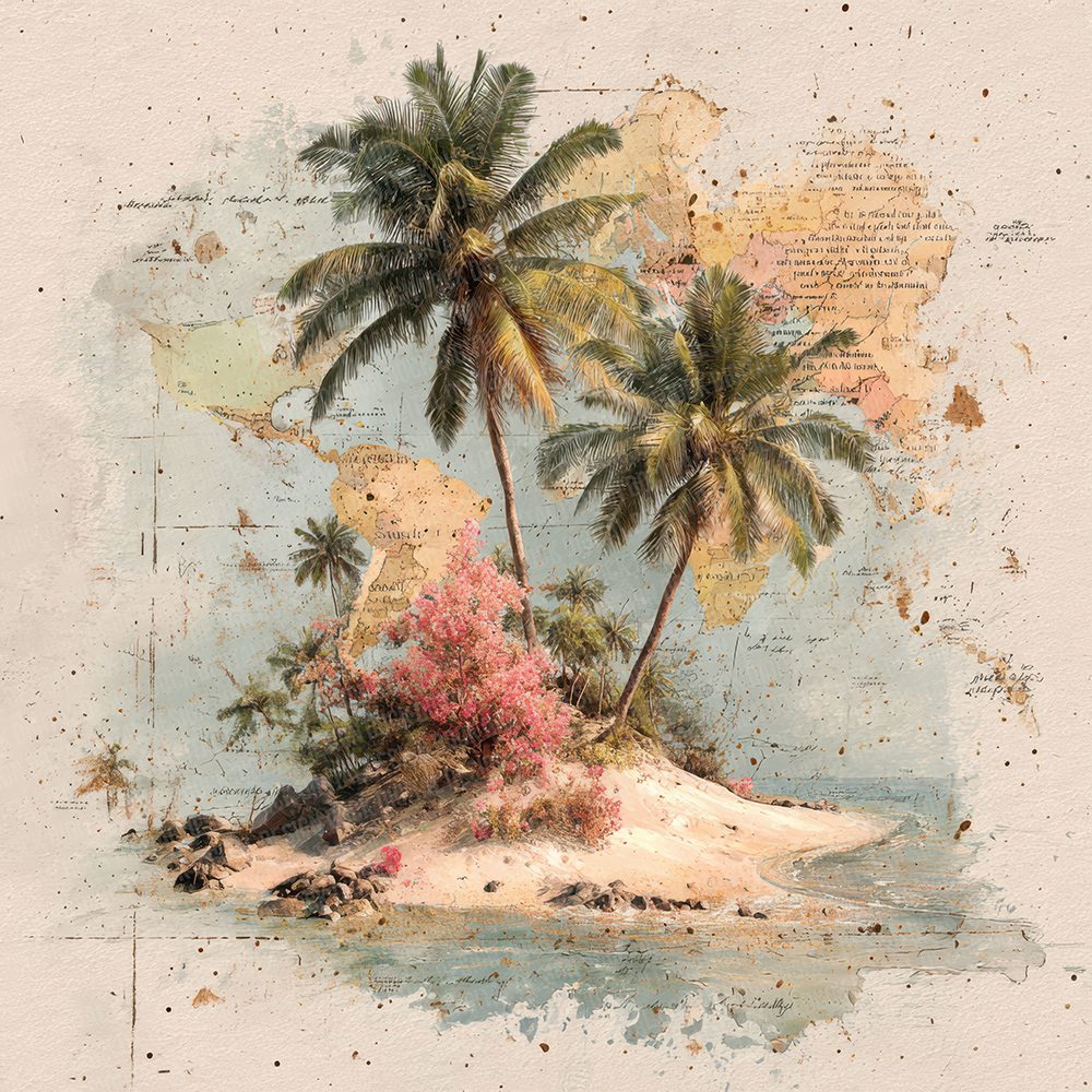 Island Cutout Dream Digital Paper Pack (DDD002158)
