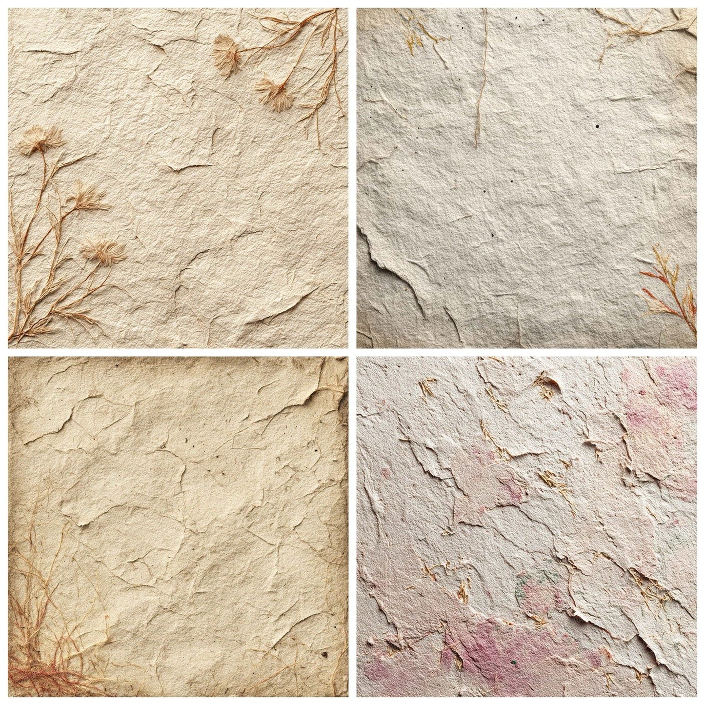 Ivory Deckle Texture Digital Paper Pack (DDD002168)