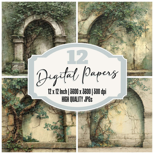 Ivy Arch Mossstone Digital Paper Pack (DDD007661)