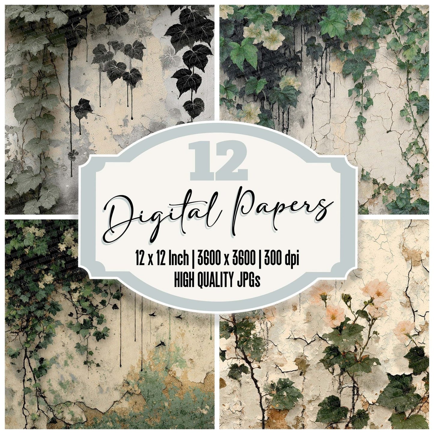 Ivy Ink Peel Digital Paper Pack (DDD002187)