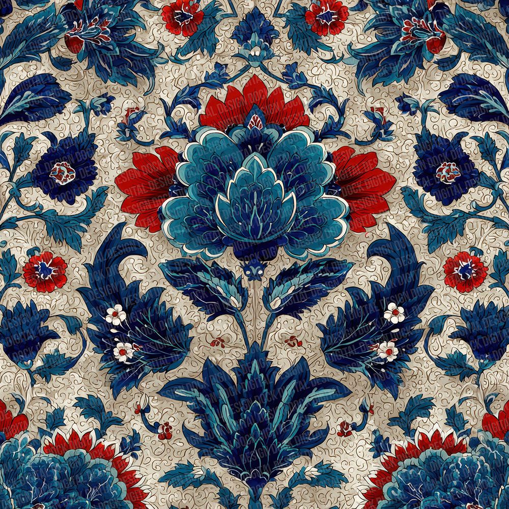 Iznik Botanical Tile Digital Paper Pack (DDD002188)