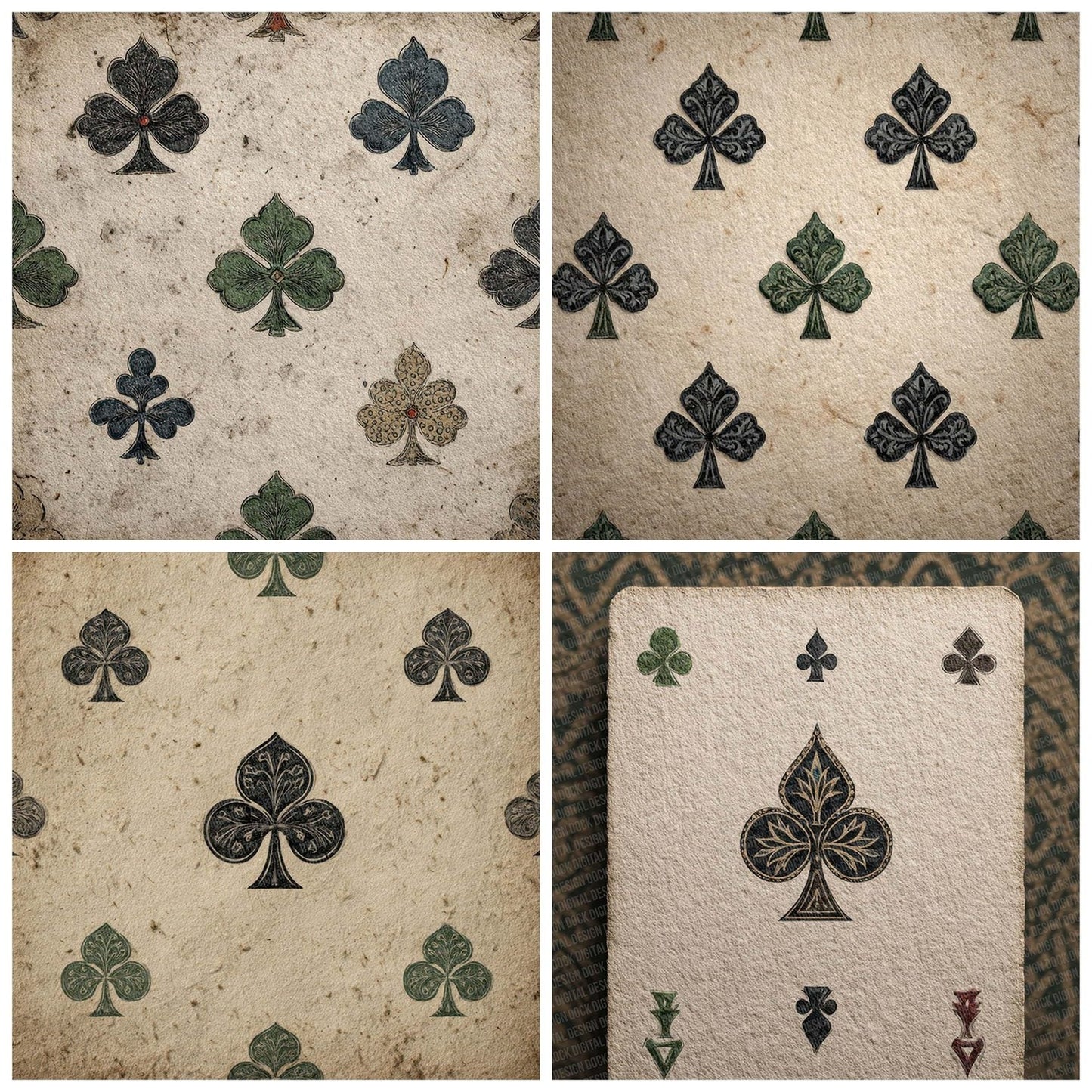 Jack Clubs Background Digital Paper Pack (DDD002189)