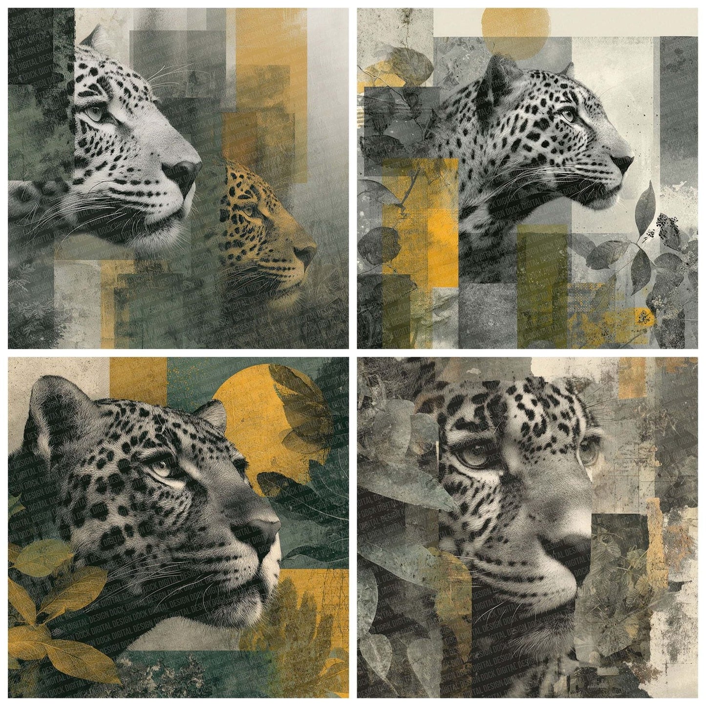 Jaguar Jungle Moodboard Digital Paper Pack (DDD002192)