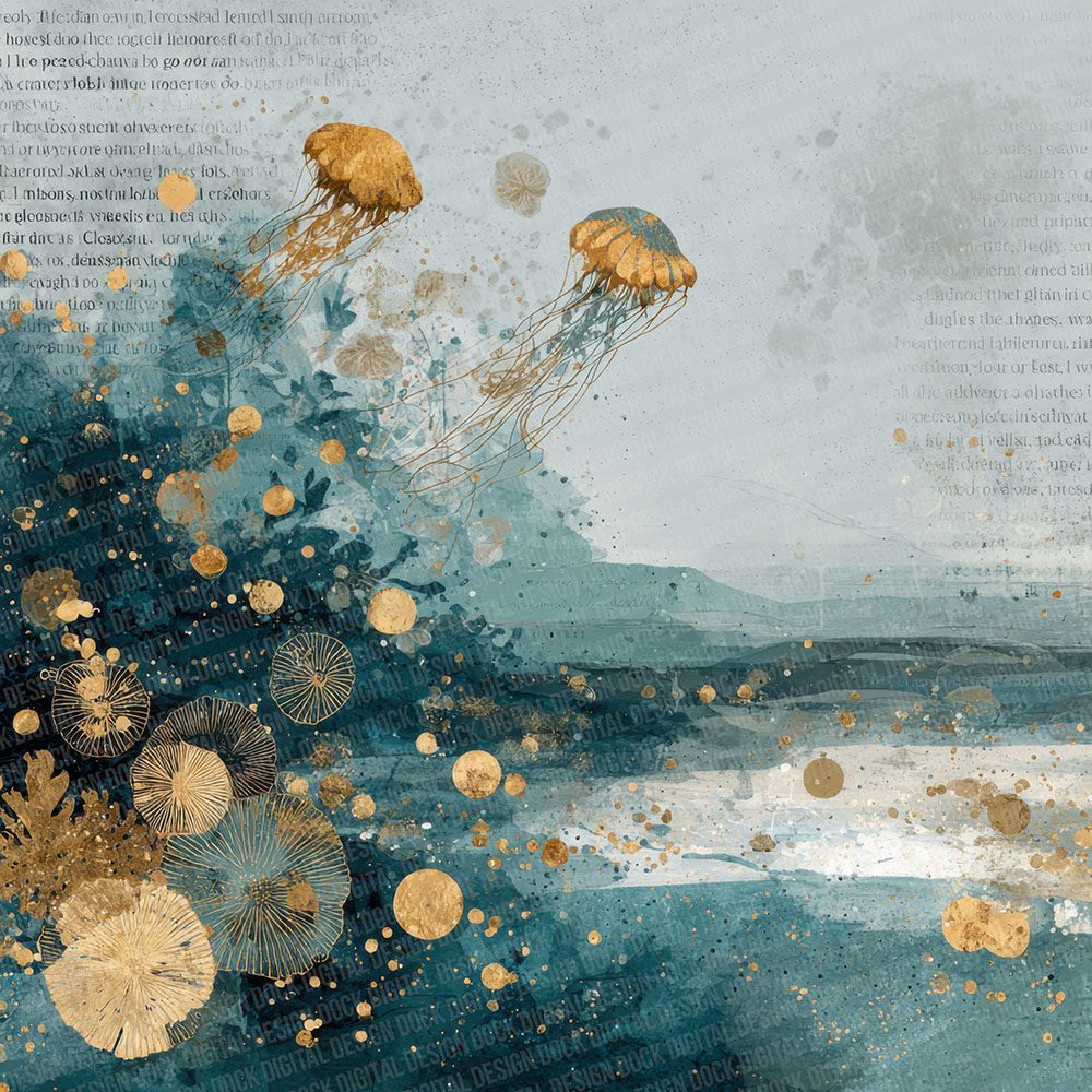 Jelly Fish Astro Layers Digital Paper Pack (DDD002211)