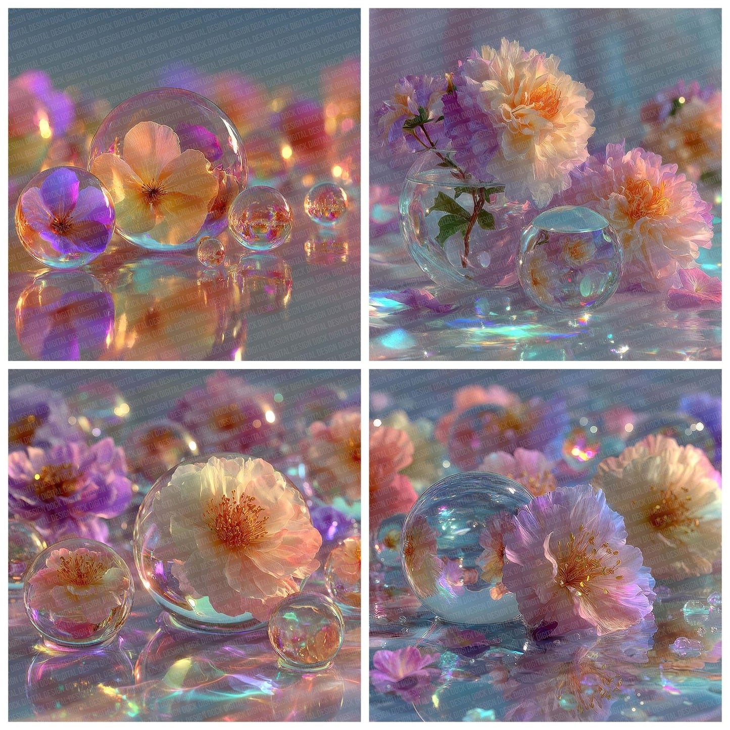 Jelly Orb Florals Digital Paper Pack (DDD002212)