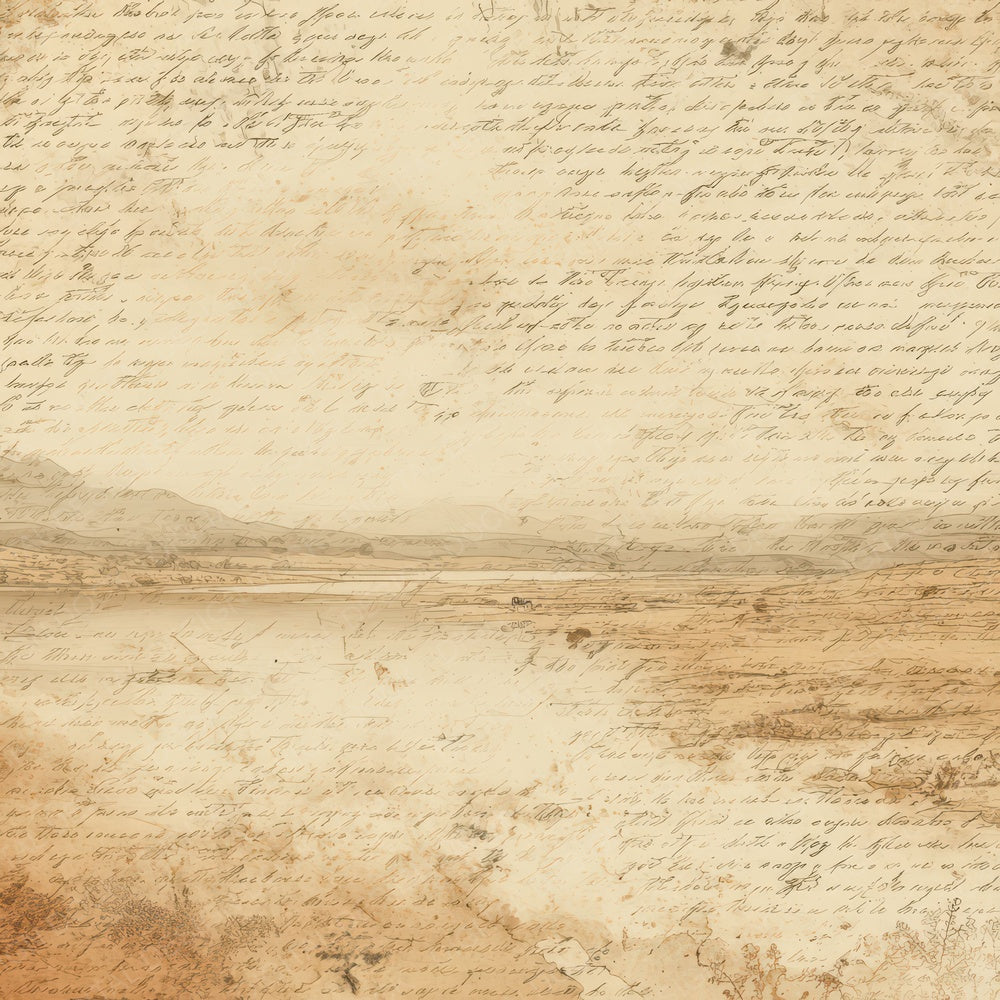 Journal Landscape Photo Script Digital Paper Pack (DDD008833)