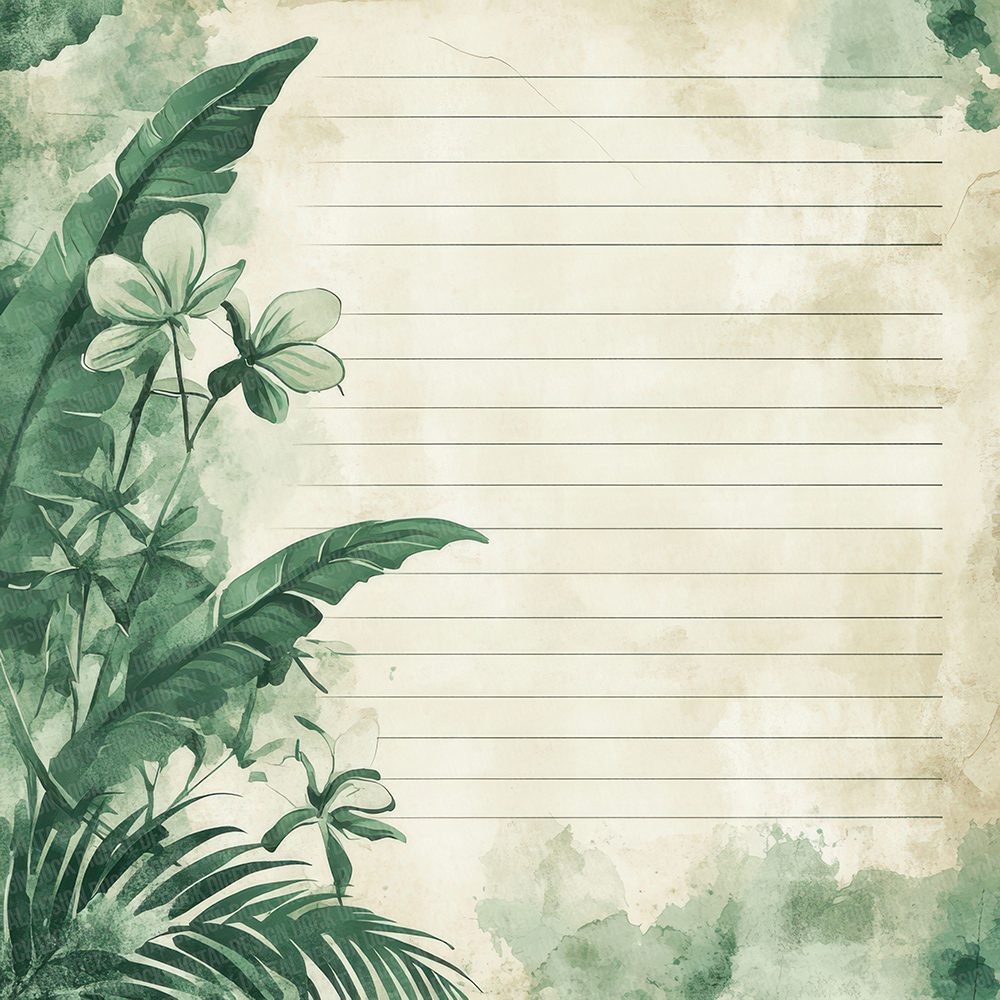 Jungle Orchid Border Digital Paper Pack (DDD002221)