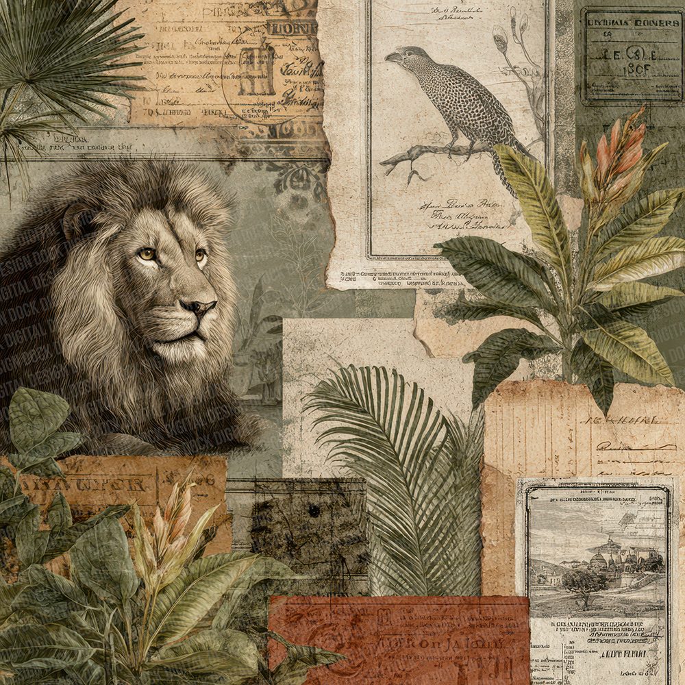 Jungle Safari Scrapbook Digital Paper Pack (DDD002223)