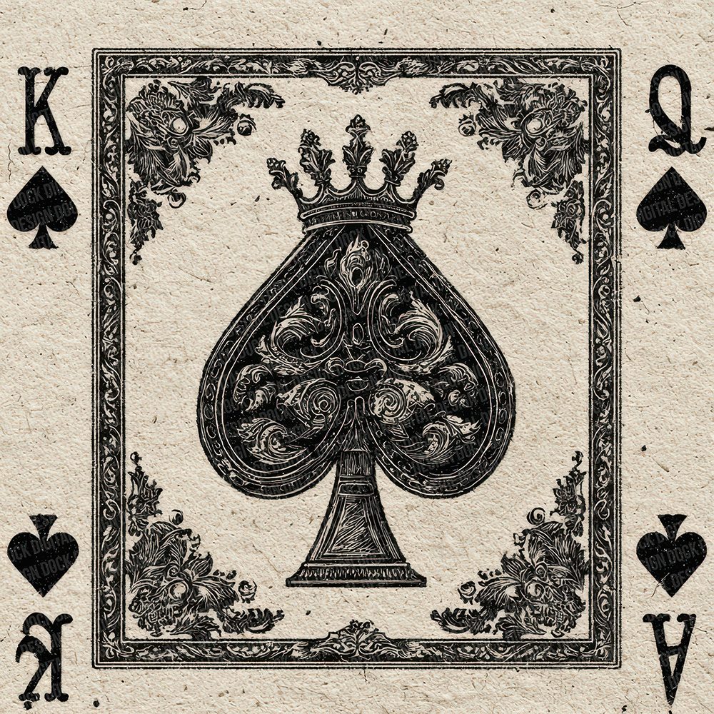 King Spades Background Digital Paper Pack (DDD002239)