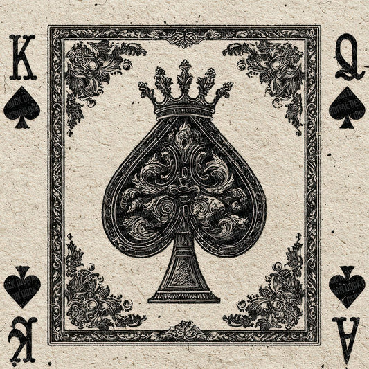 King Spades Background Digital Paper Pack (DDD002239)